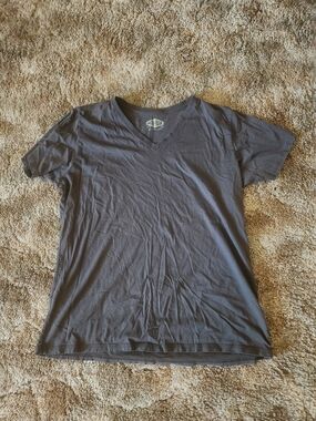 Smith & Rogue Men's V-Neck Short Sleeve Shirt - Charcoal